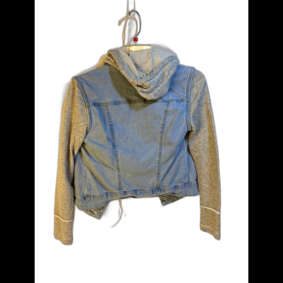 Jean Jacket Mismo Supply, hooded stressed, Small - Picture 2 of 10